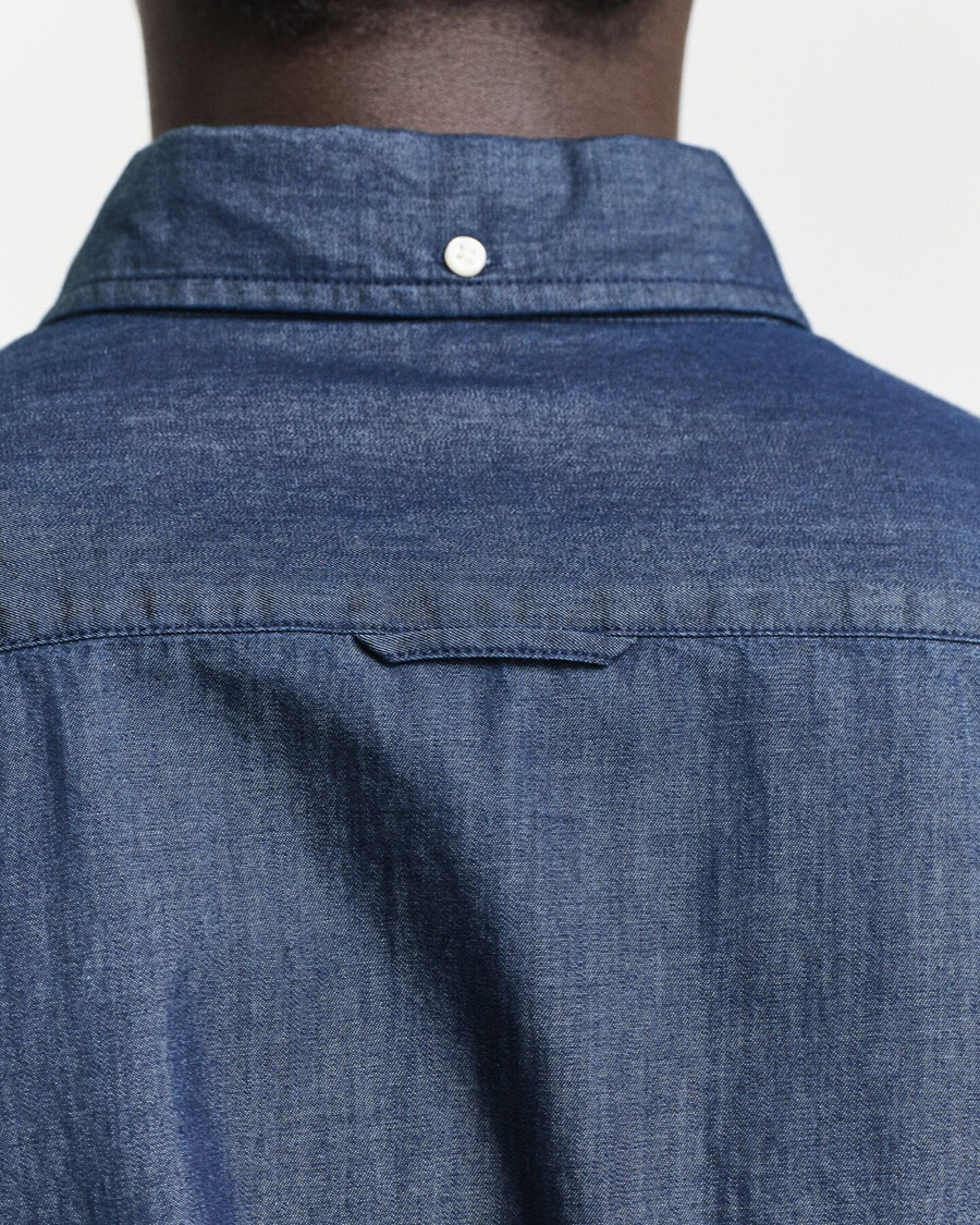 slim fit indigo shirt - donker indigo