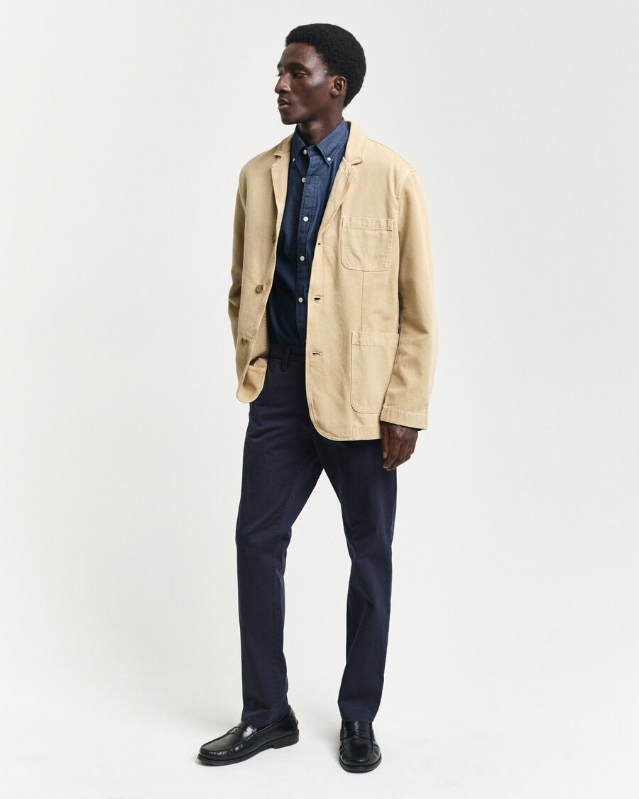 slim fit indigo shirt - donker indigo