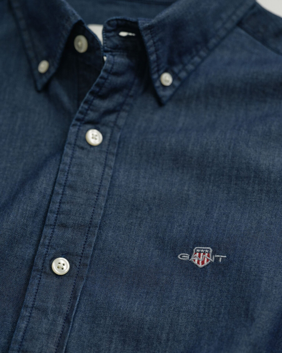 slim fit indigo shirt - donker indigo