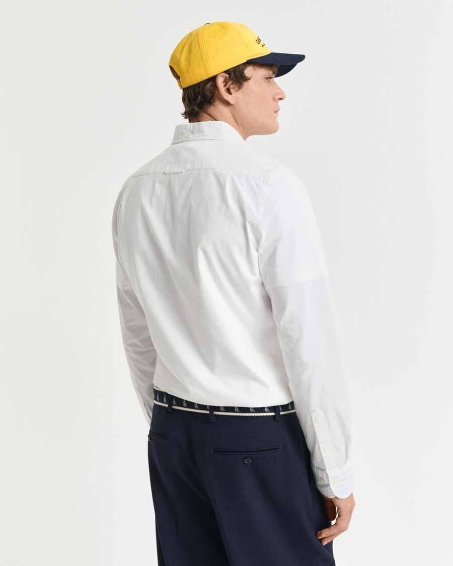 slim fit oxford stretch shirt - wit