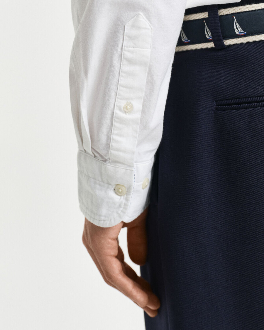 slim fit oxford stretch shirt - wit