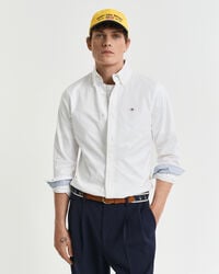 slim fit oxford stretch shirt - wit