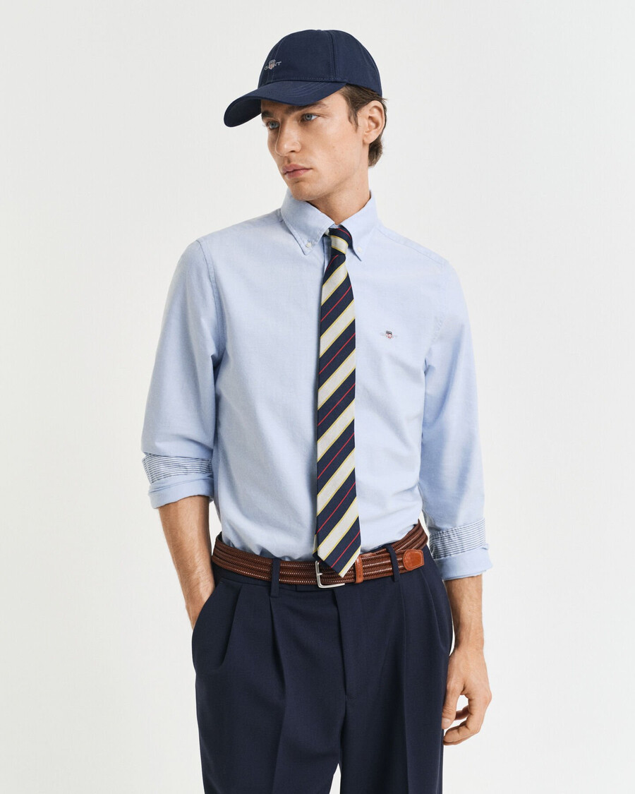 slim fit oxford stretch shirt - lichtblauw