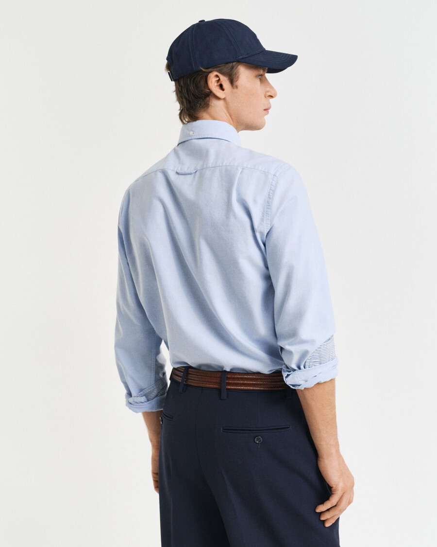 slim fit oxford stretch shirt - lichtblauw