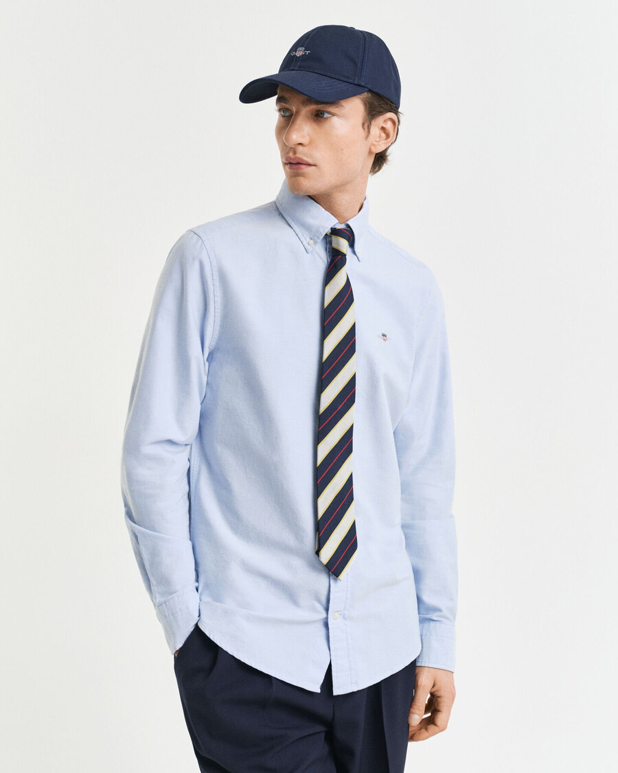 slim fit oxford stretch shirt - lichtblauw