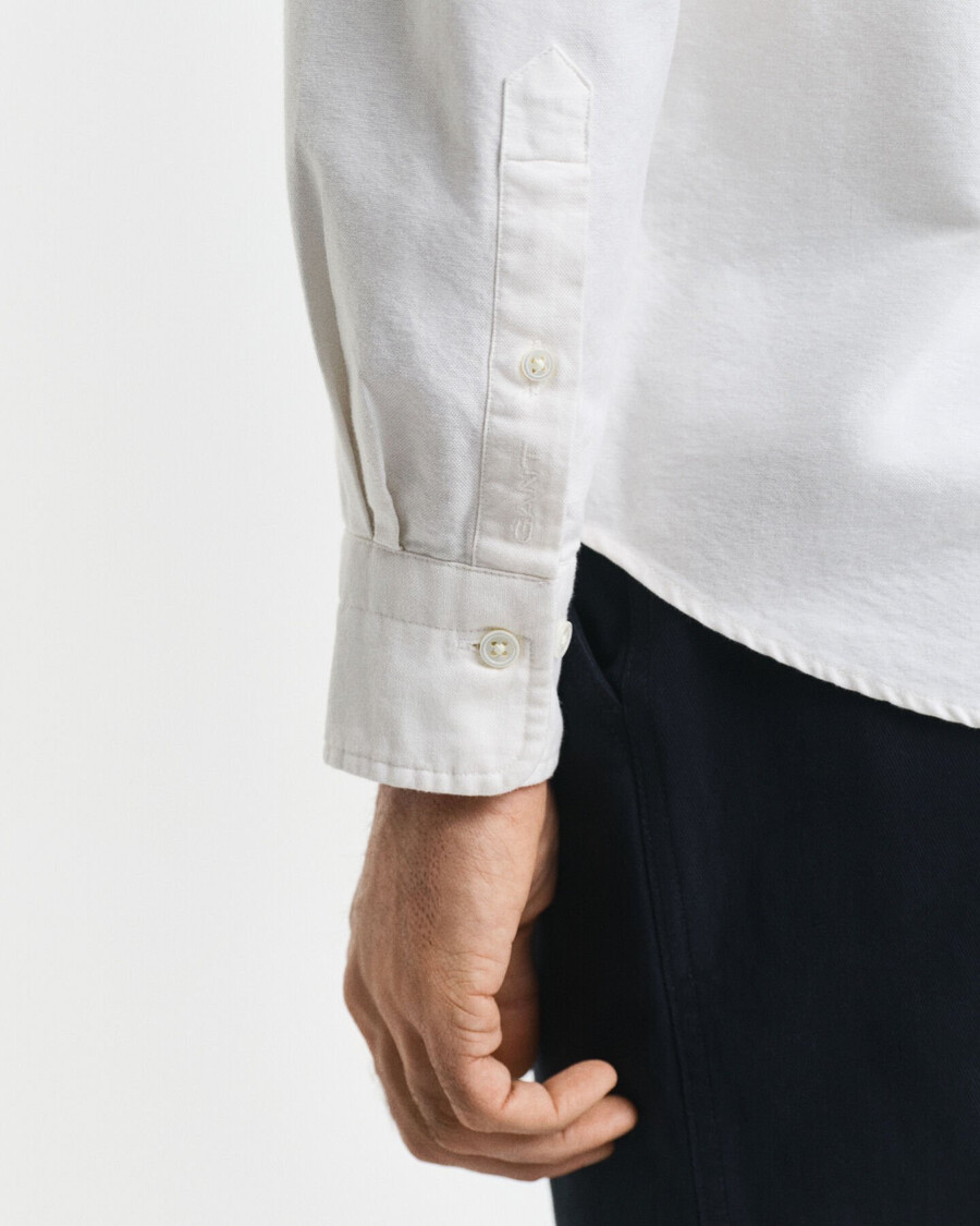relaxed fit heritage oxford overhemd - eierschaal