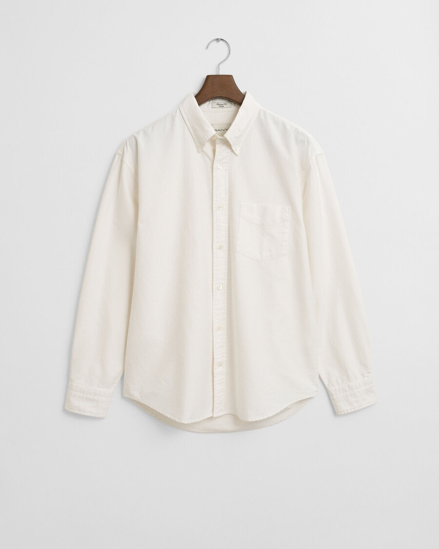 relaxed fit heritage oxford overhemd - eierschaal