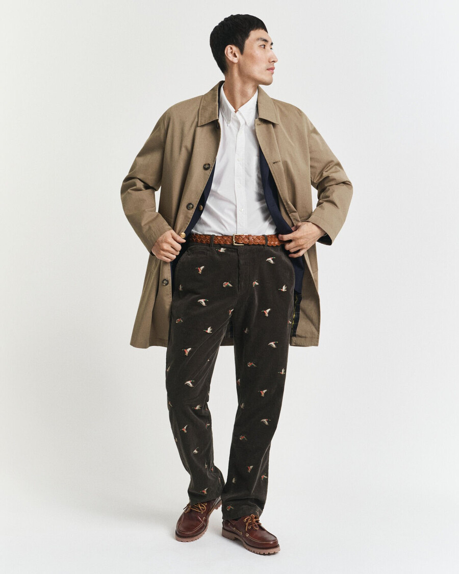 relaxed fit heritage poplin overhemd - wit