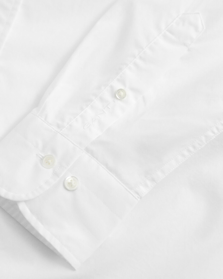 relaxed fit heritage poplin overhemd - wit