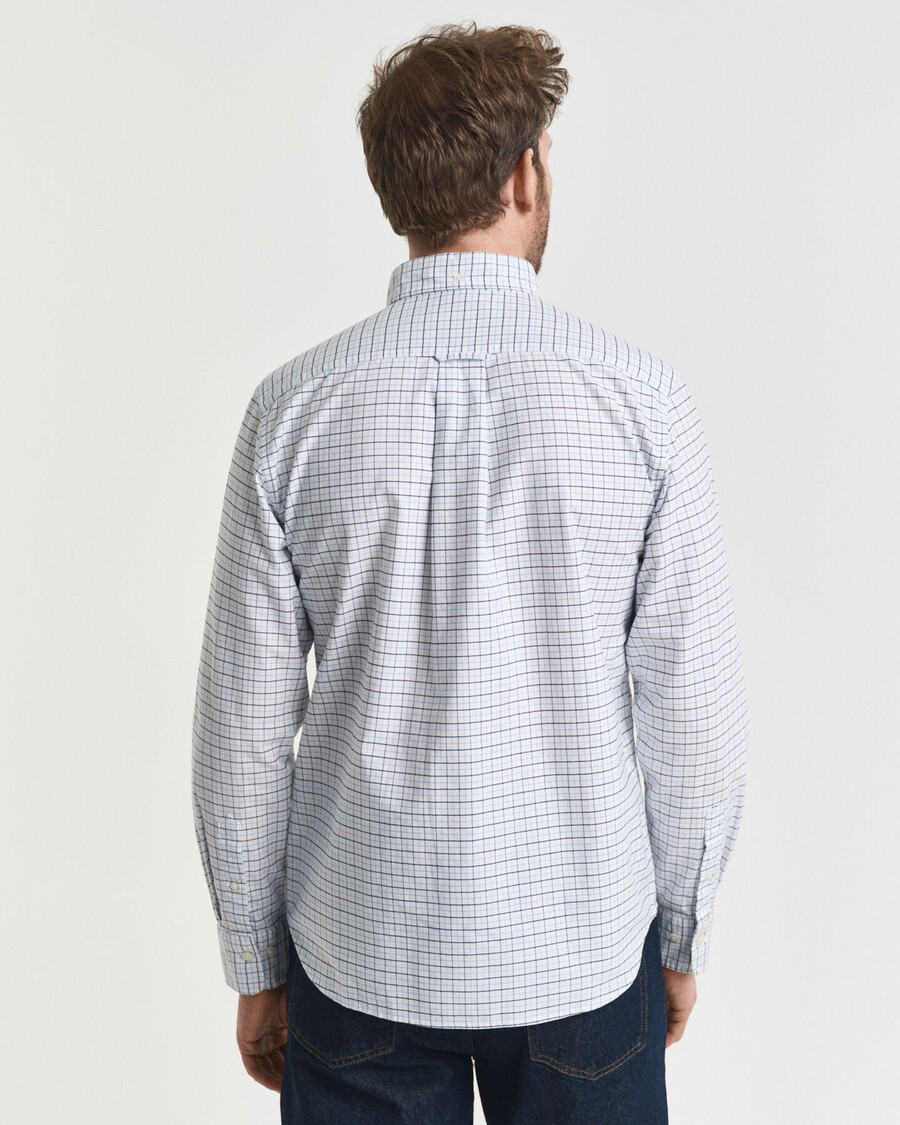 tattersall classic oxford overhemd met normale pasvorm - lichtblauw
