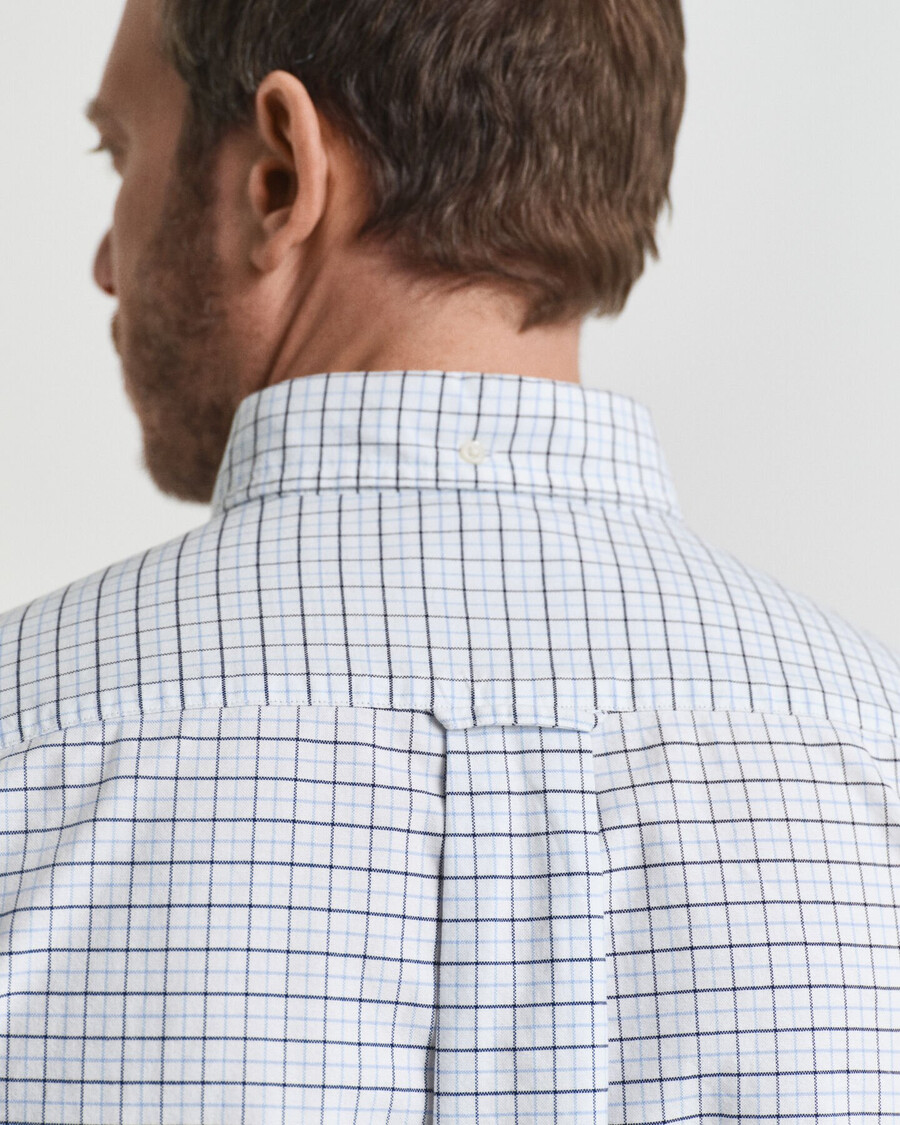 tattersall classic oxford overhemd met normale pasvorm - lichtblauw