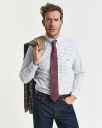 tattersall classic oxford overhemd met normale pasvorm - lichtblauw