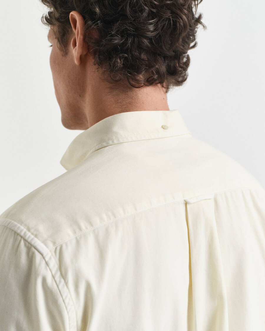 regular fit twill overhemd - crème