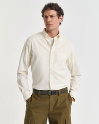 regular fit twill overhemd - crème