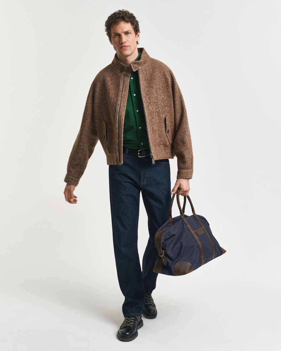 regular fit twill overhemd - bosgroen