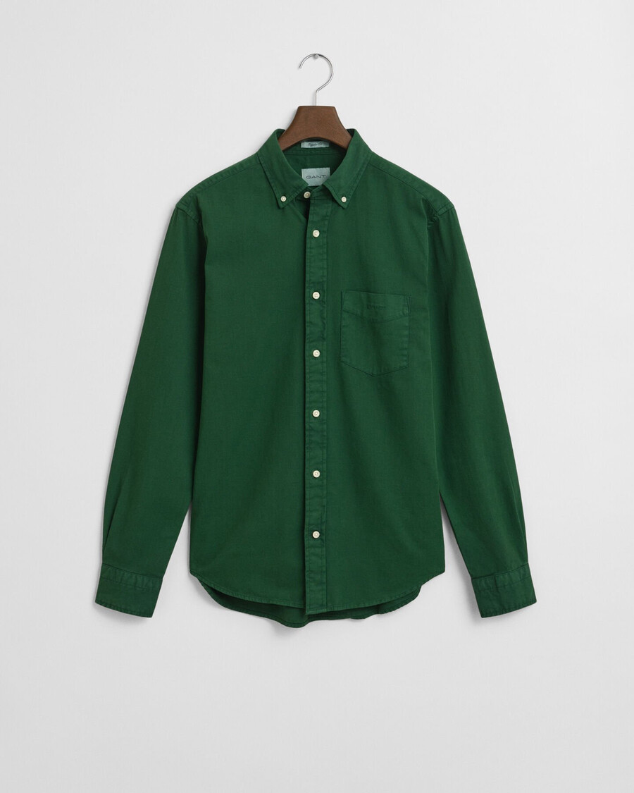 regular fit twill overhemd - bosgroen