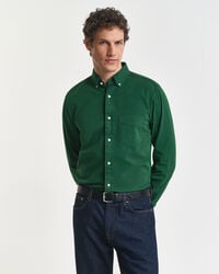 regular fit twill overhemd - bosgroen