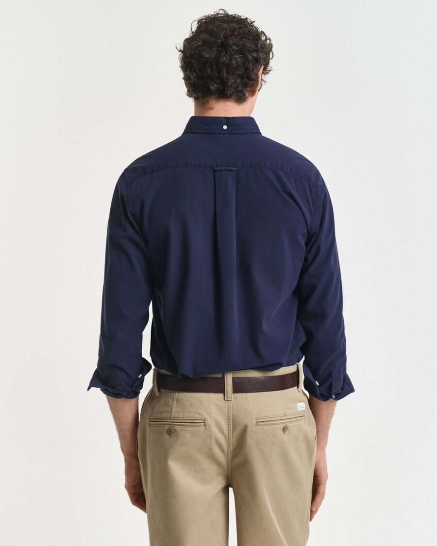 regular fit twill overhemd - avondblauw