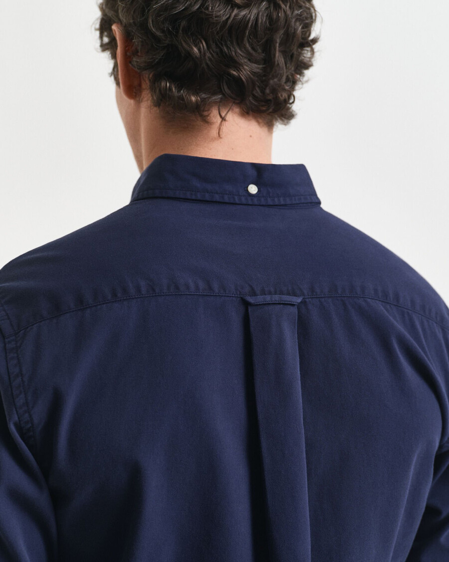 regular fit twill overhemd - avondblauw