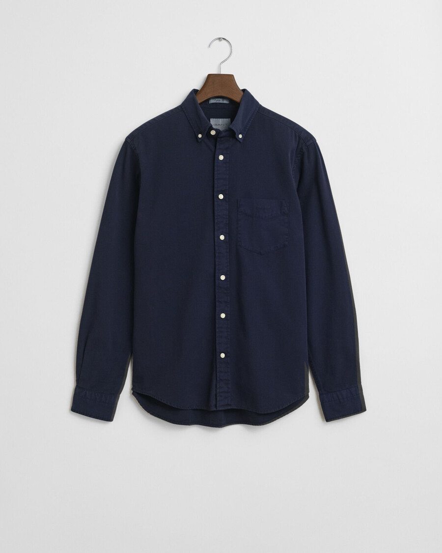 regular fit twill overhemd - avondblauw