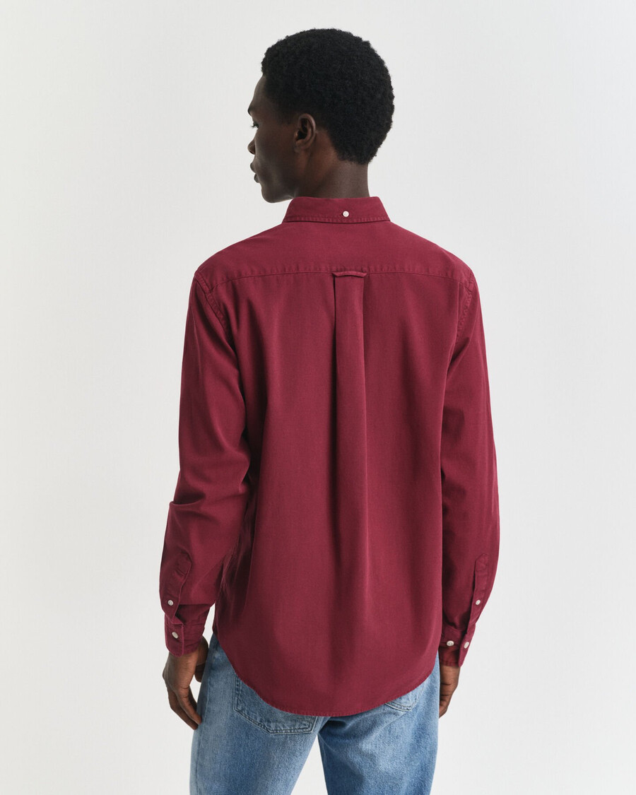 regular fit twill overhemd - plumped red