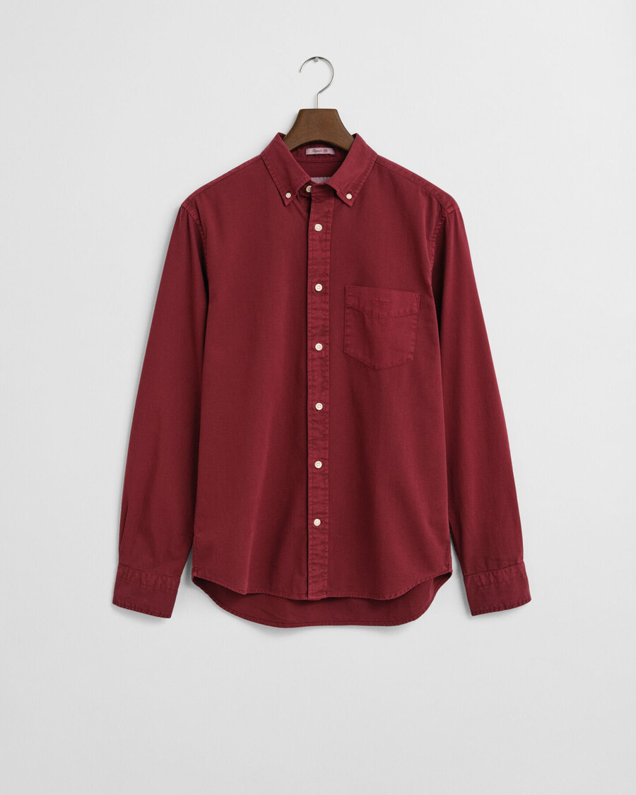 regular fit twill overhemd - plumped red