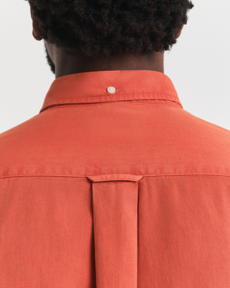 regular fit twill overhemd - diep oranje
