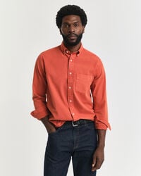 regular fit twill overhemd - diep oranje