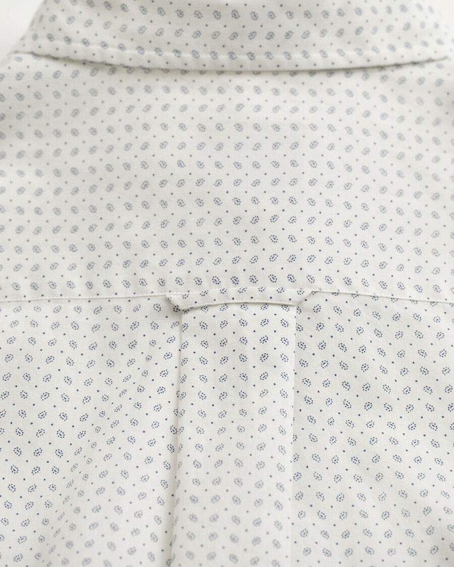 normale pasvorm microprint shirt - eierschaal