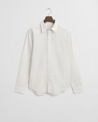 normale pasvorm microprint shirt - eierschaal