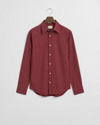 normale pasvorm microprint shirt - plumped red
