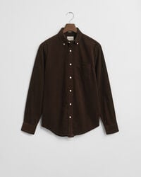 corduroy overhemd met normale pasvorm - rijkbruin