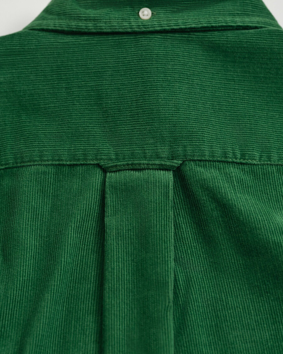 corduroy overhemd met normale pasvorm - grasgroen