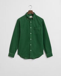 corduroy overhemd met normale pasvorm - grasgroen