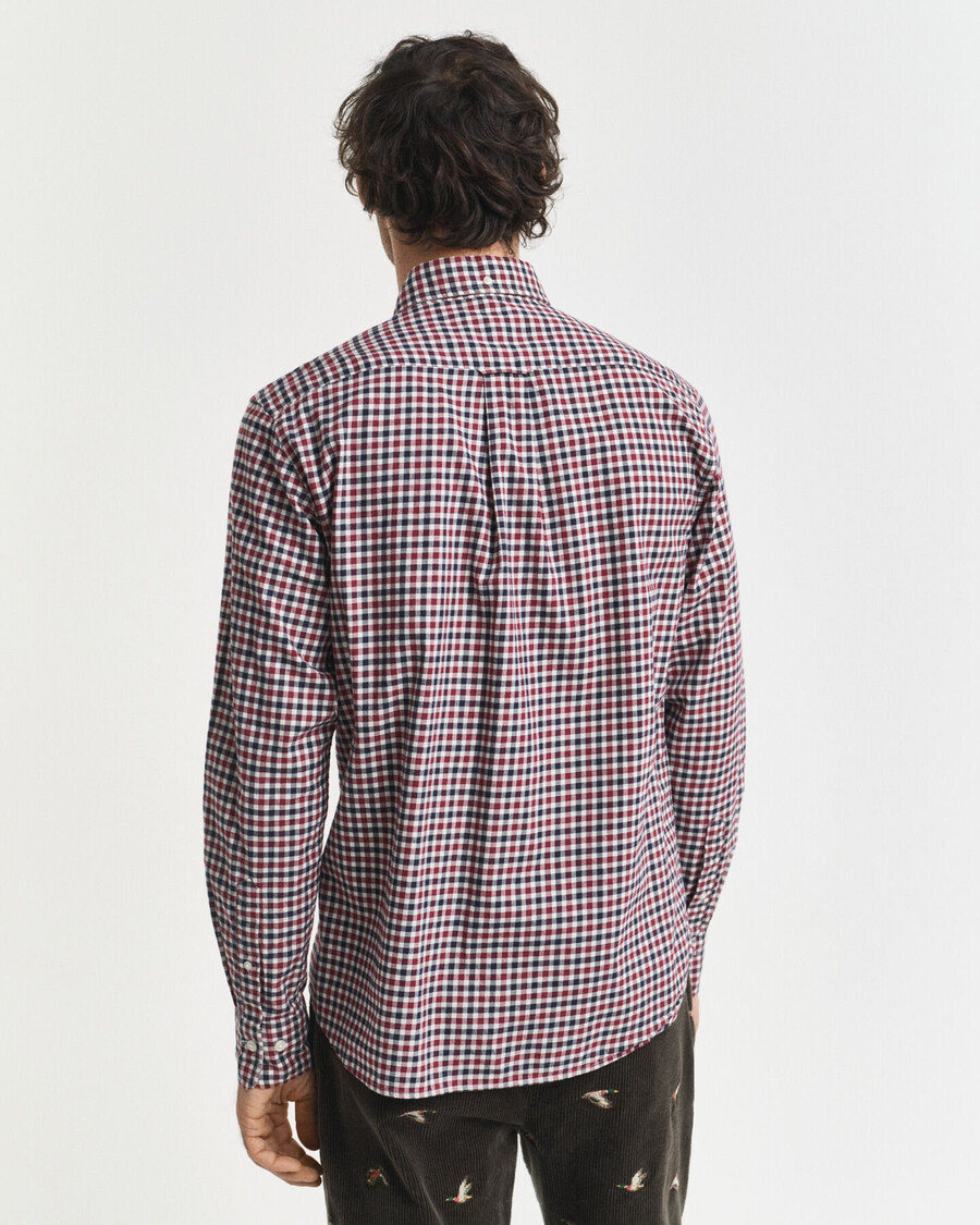 regular fit geruite keperstof overhemd - plumped red