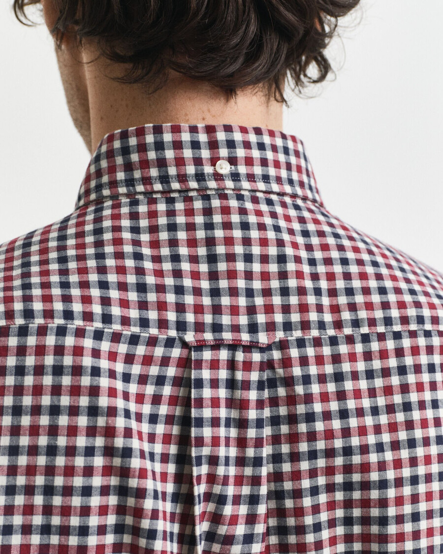 regular fit geruite keperstof overhemd - plumped red