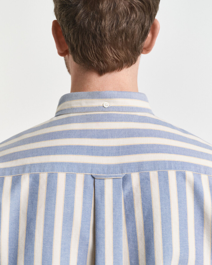 relaxed fit gestreept oxford overhemd in klassieke stijl - blue water