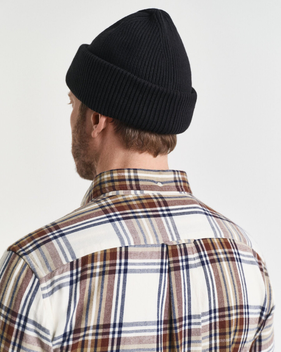 regular fit geruit flanellen overhemd met winddoorlatende details - crème
