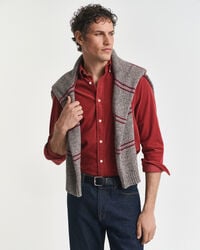 normaal passende katoenen corduroy overhemd - modern roestbruin