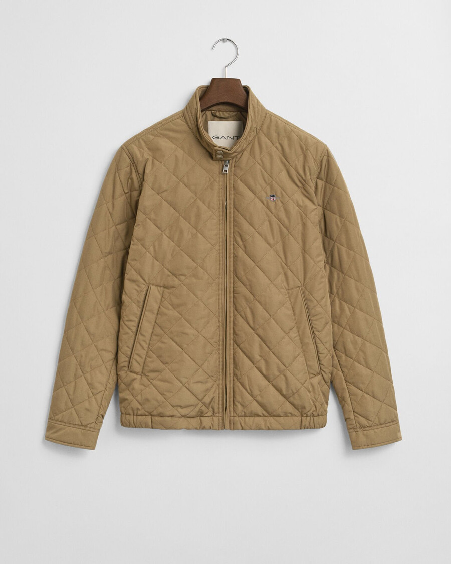 gewatteerde windjack - licht taupe
