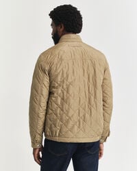 gewatteerde windjack - licht taupe