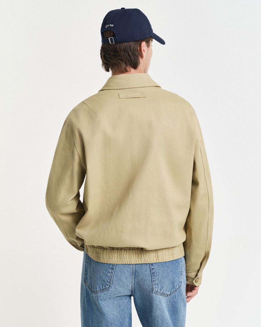 katoenen twill jas - houtbeige