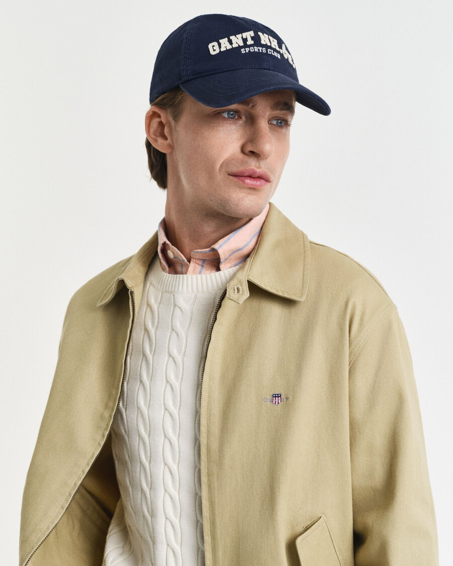 katoenen twill jas - houtbeige