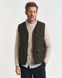 gewatteerd vest - donker mosgroen