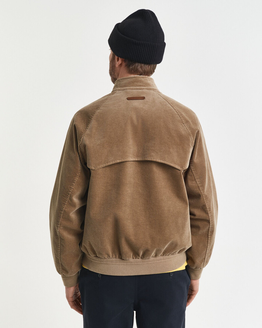 corduroy harrington-jas - licht taupe