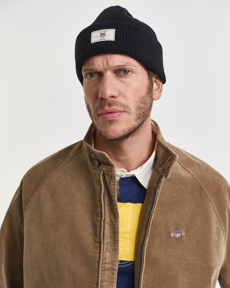 corduroy harrington-jas - licht taupe