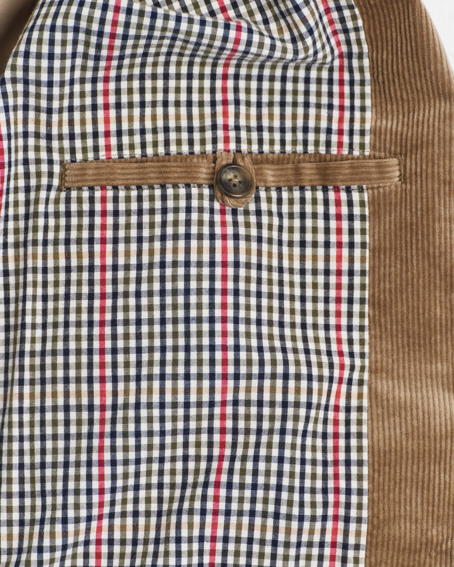 corduroy harrington-jas - licht taupe