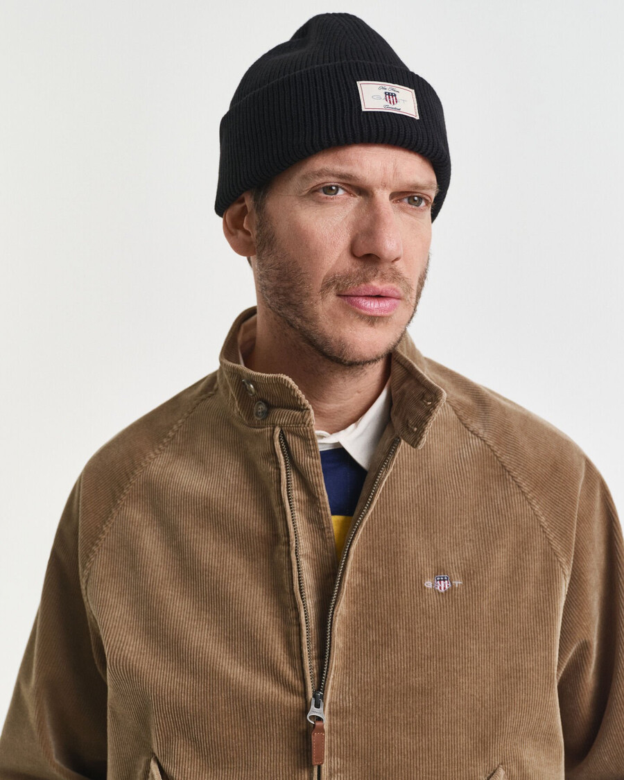 corduroy harrington-jas - licht taupe