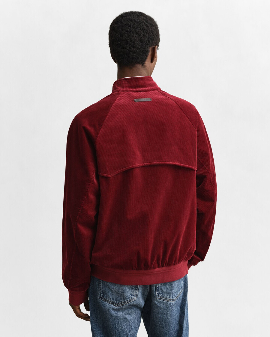 corduroy harrington-jas - volle rode kleur