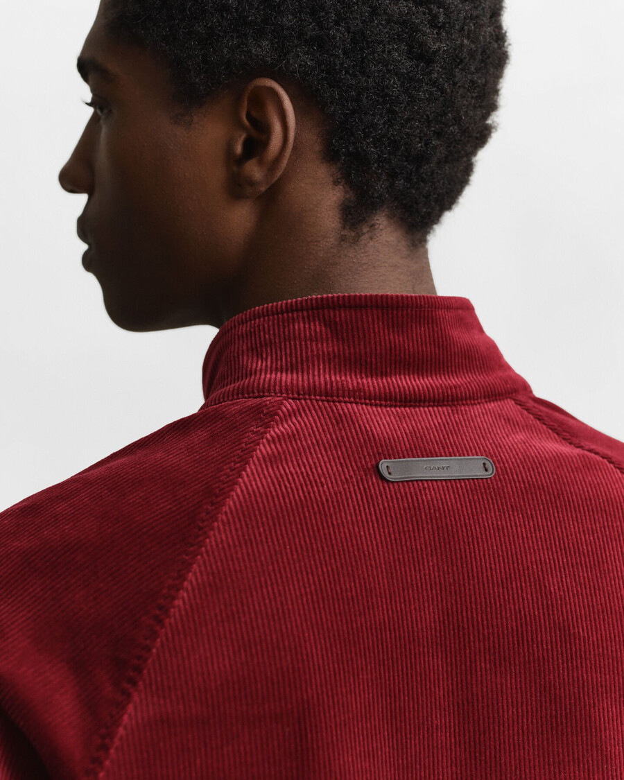 corduroy harrington-jas - volle rode kleur